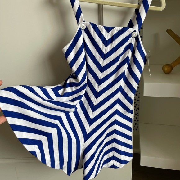 Blue and white stripe dress /romper 24 mo / 2T - Picture 2 of 5